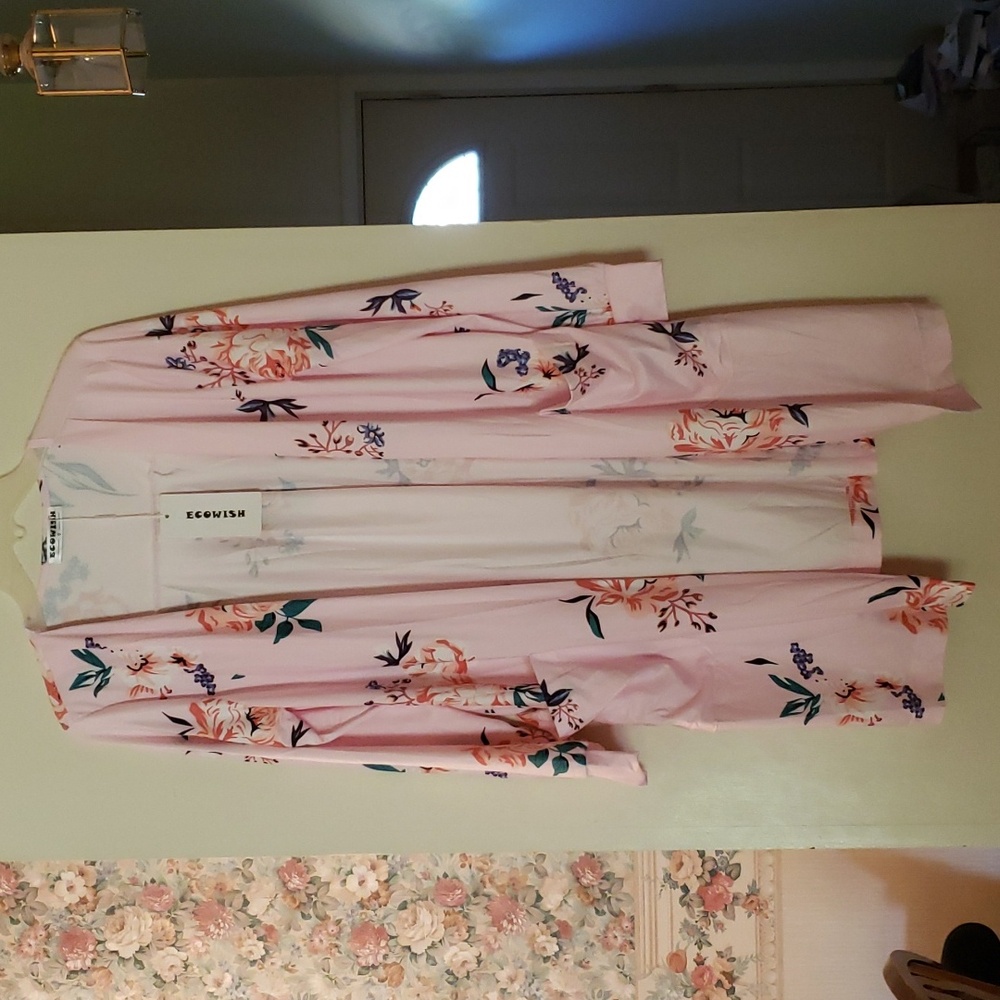 Light Pink Floral Cardigan